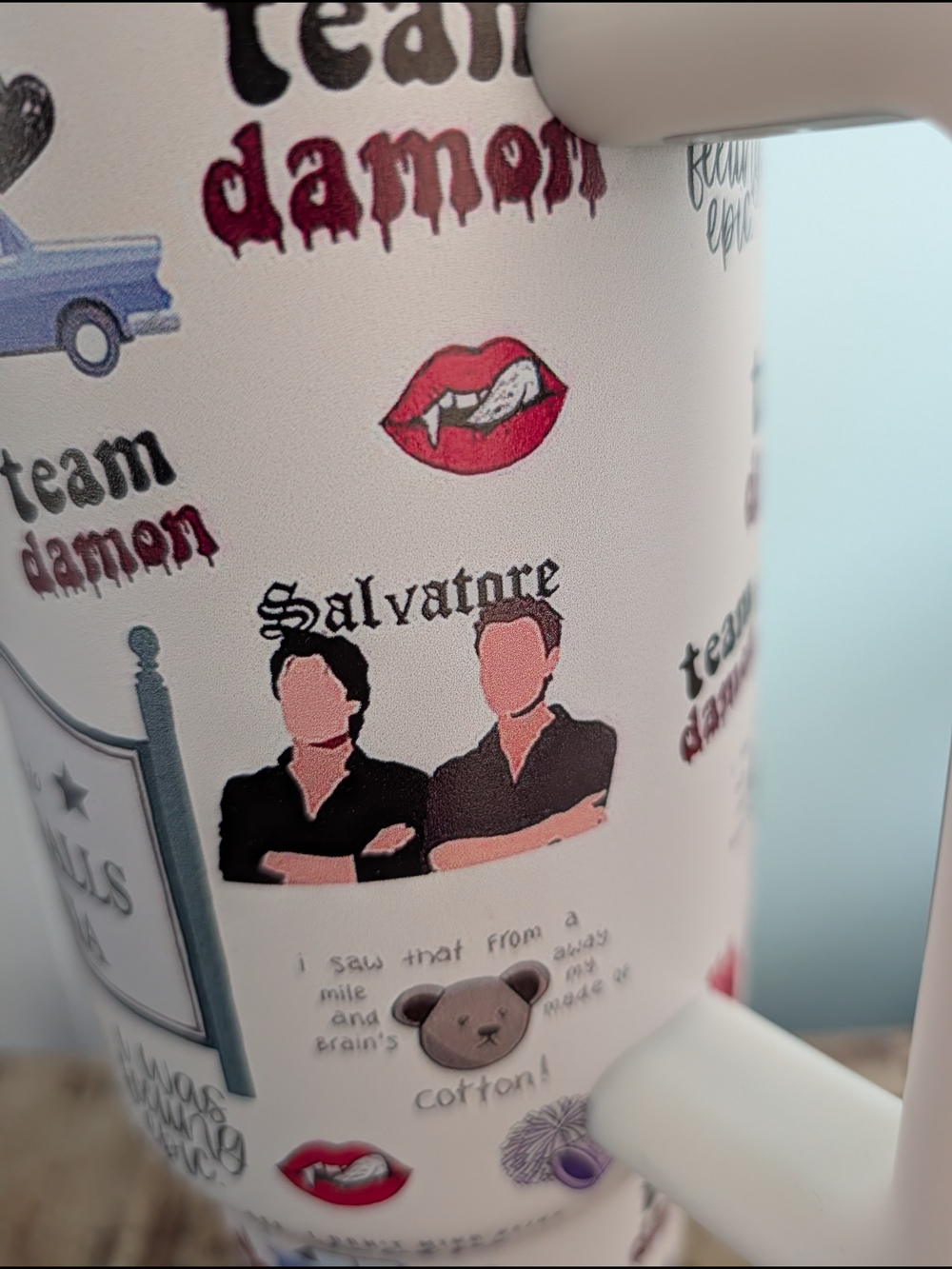 The Vampire Diary Mystic Falls 40oz Tumbler, Hello Brother, See Listing - Picture 3 of 7